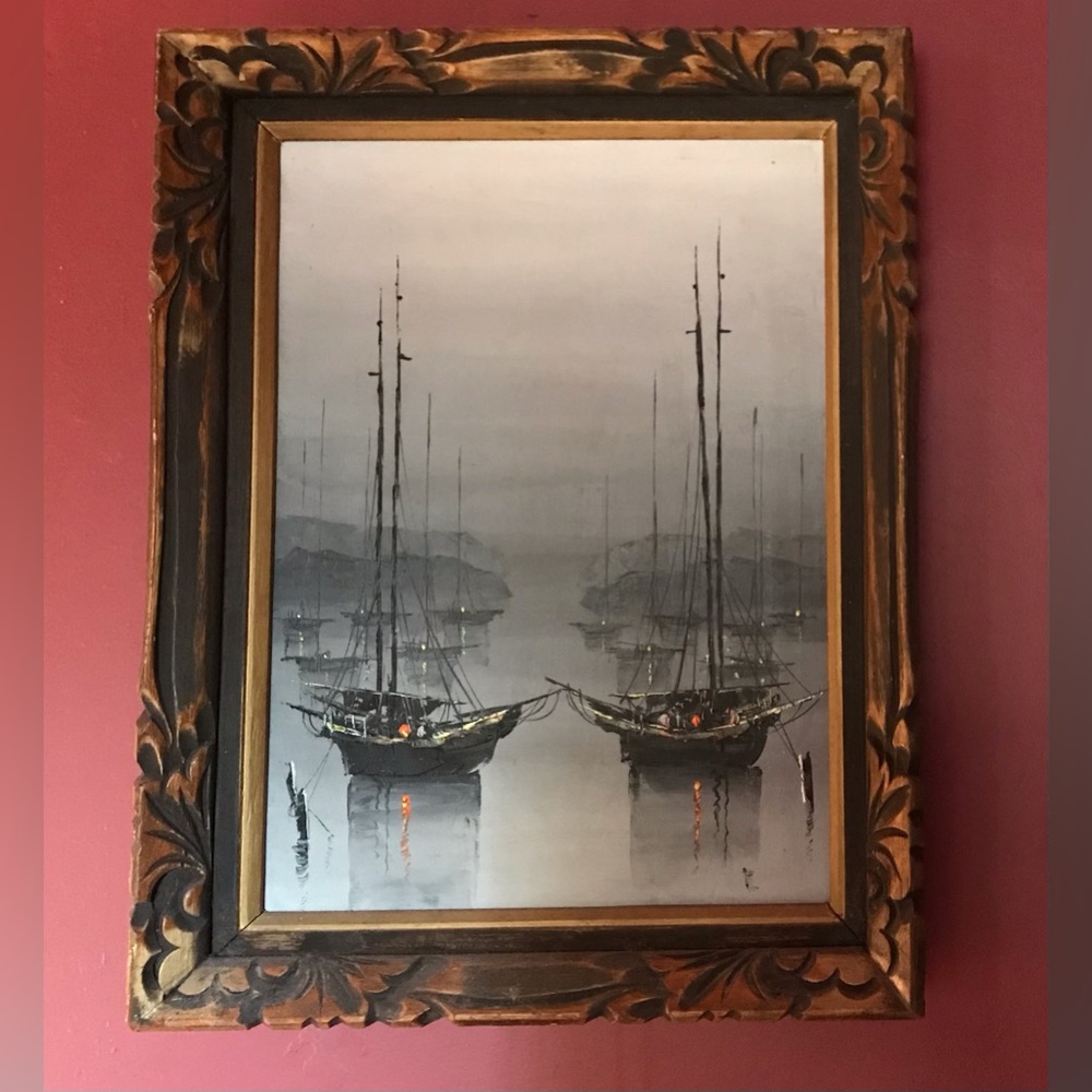 Vintage Oil on Canvas Painting